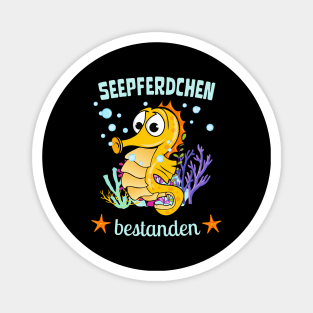 Seepferdchen Bestanden Kinder Schwimmen Magnet